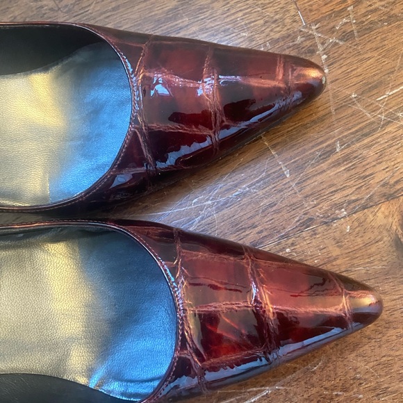 stuart weitzman red patent croc 👠 pumps - Picture 2 of 8